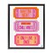 Stupell Industries Fun Party Phrase Tickets Framed Floater Canvas Wall Art Design by Elizabeth Medley